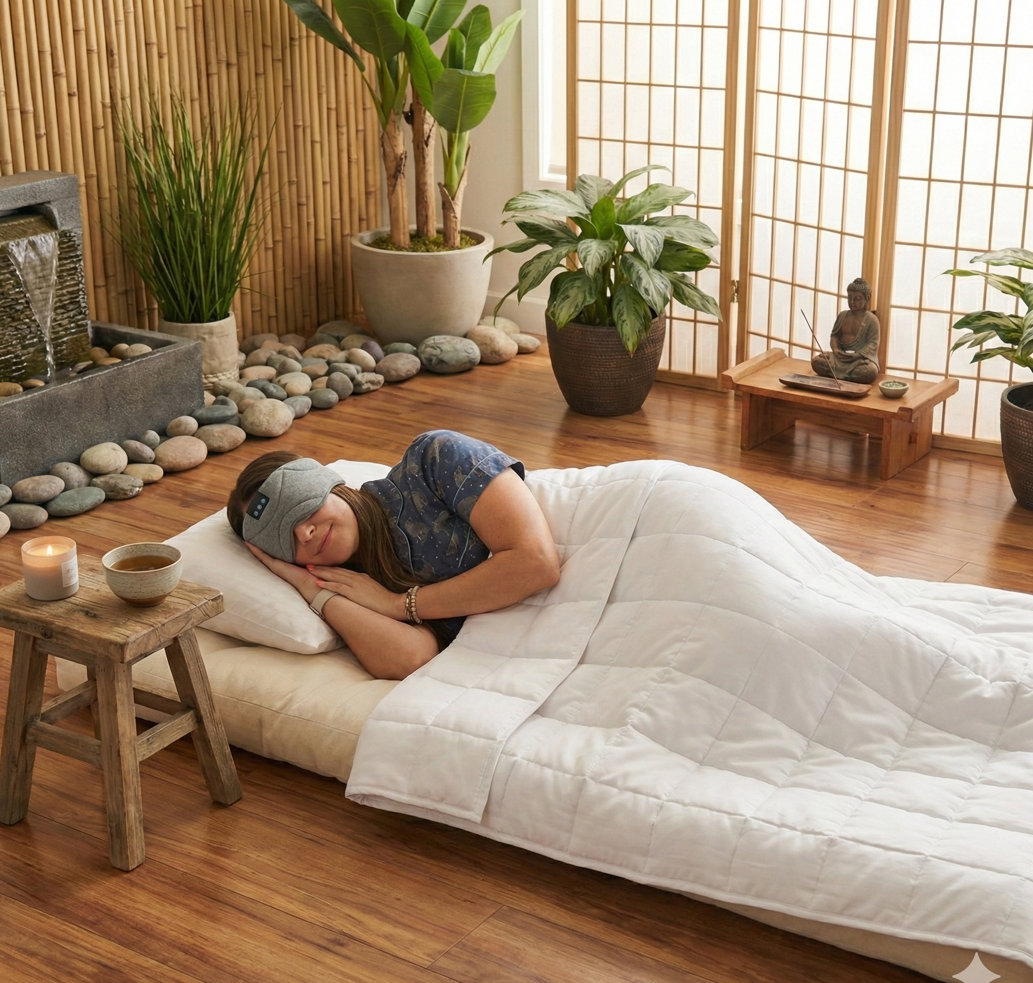 Antifaz de Relajación con Audífonos Planos (Bluetooth)