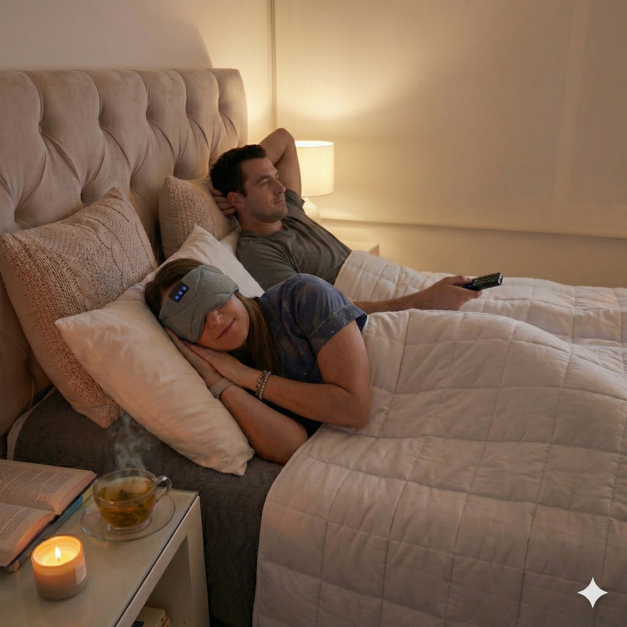 Antifaz de Relajación con Audífonos Planos (Bluetooth)