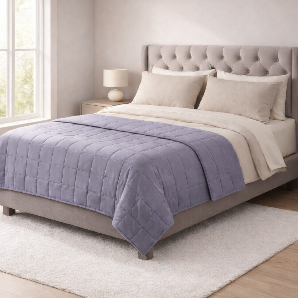 Manta con Peso Hugging® de Algodón – Adultos | Abrazo Profundo para Dormir Mejor