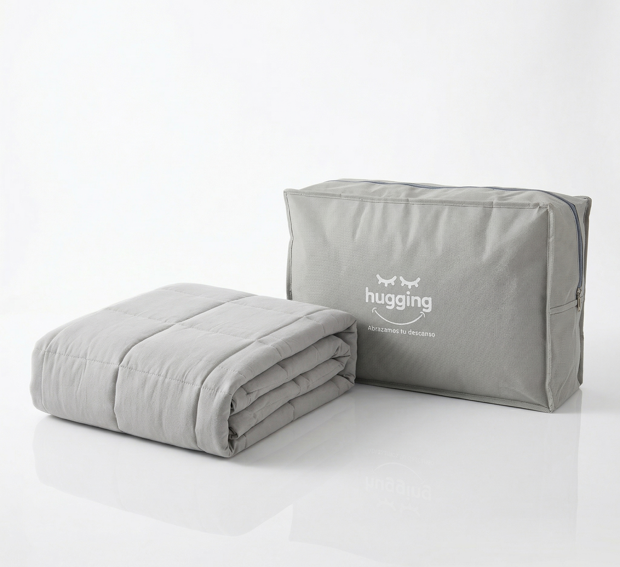 Manta con Peso Hugging® de Algodón – Adultos | Abrazo Profundo para Dormir Mejor