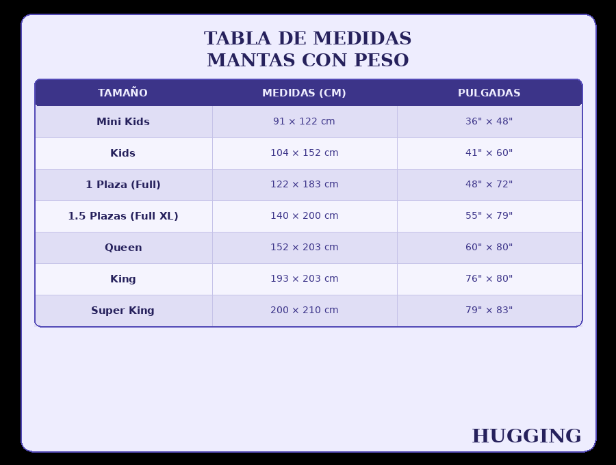 Funda de Algodón para Manta con Peso